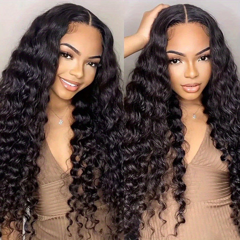 S SEDITTYHAIR 13x4 Lace Front Deep Wave Human Hair Wig 200% Density