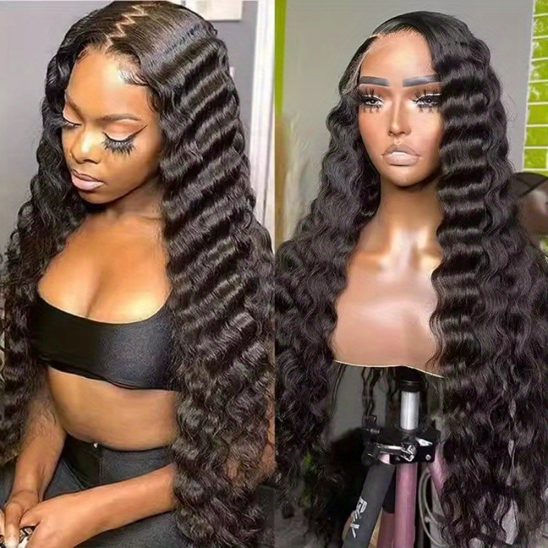 S SEDITTYHAIR 13x4 Lace Front Deep Wave Human Hair Wig 200% Density