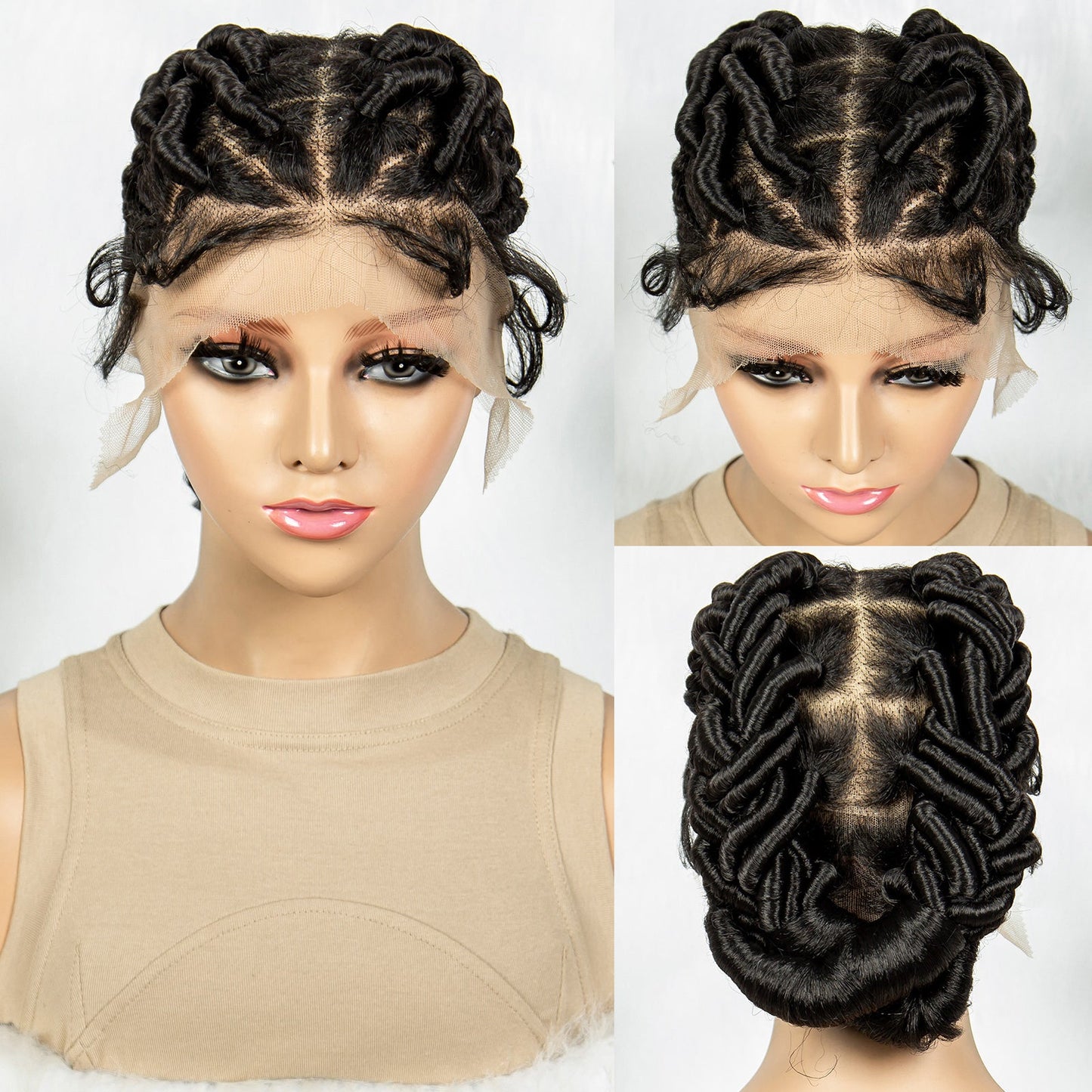 S SEDITTYHAIR Braided Wig Synthetic Locs Braided Hair Wig Full Lace for Women Men