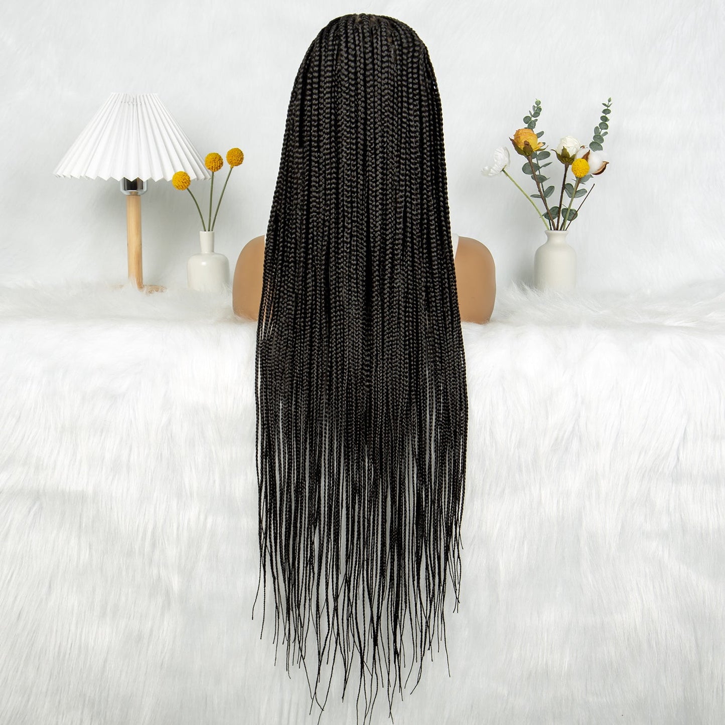 S SEDITTYHAIR Synthetic Full Lace Hair Wig Cornrow Box Braided Wig 36"