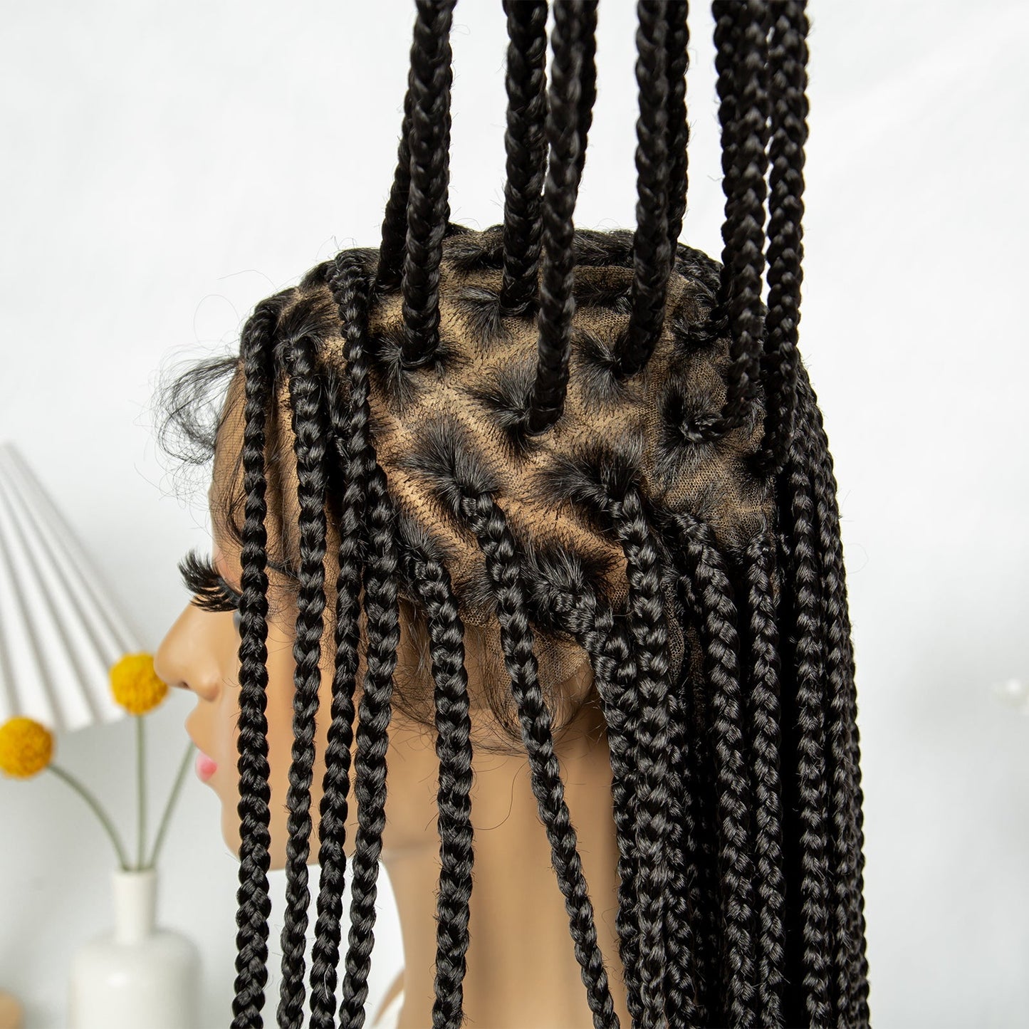 S SEDITTYHAIR Synthetic Full Lace Hair Wig Cornrow Box Braided Wig 36"