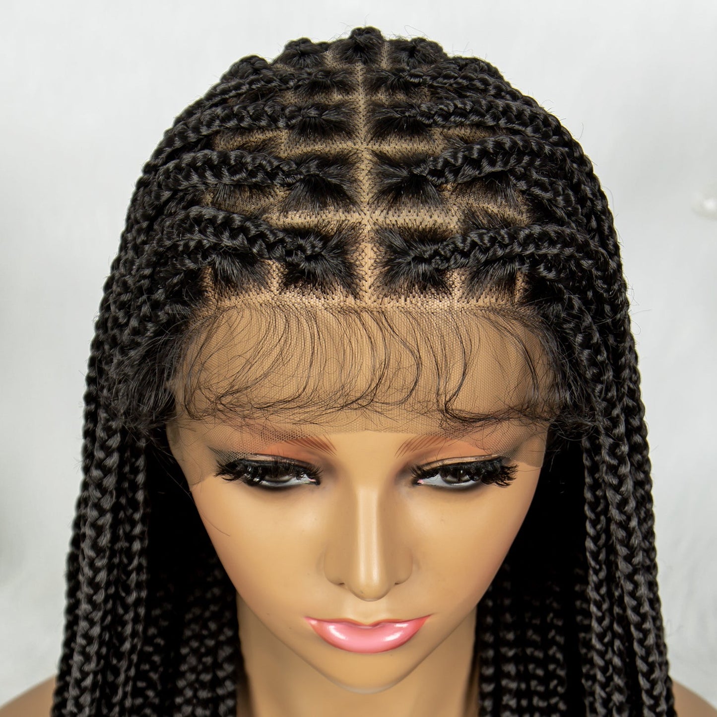 S SEDITTYHAIR Synthetic Full Lace Hair Wig Cornrow Box Braided Wig 36"
