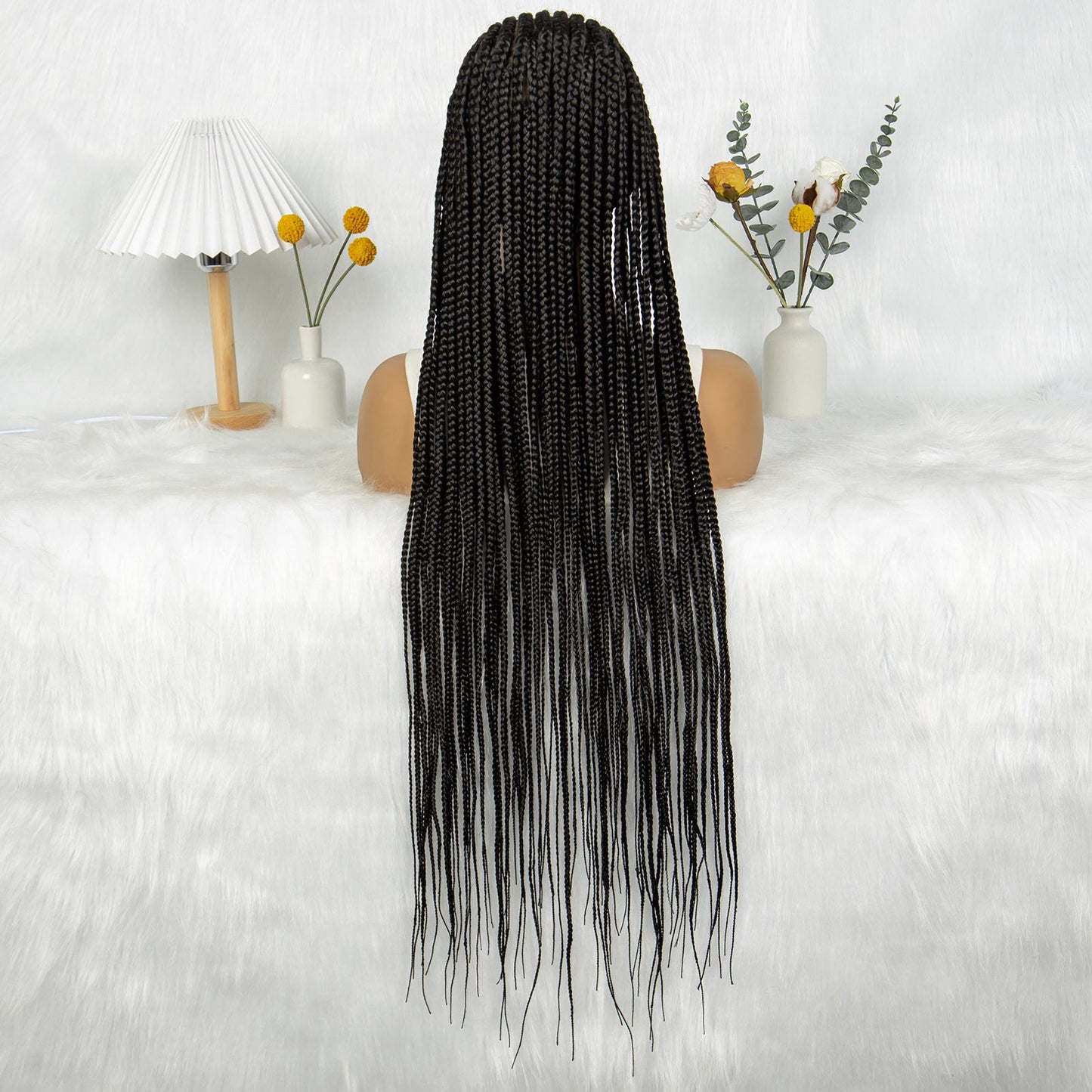S SEDITTYHAIR Cornrow Braided Wig Synthetic Full Lace Hair Wig 36 inches