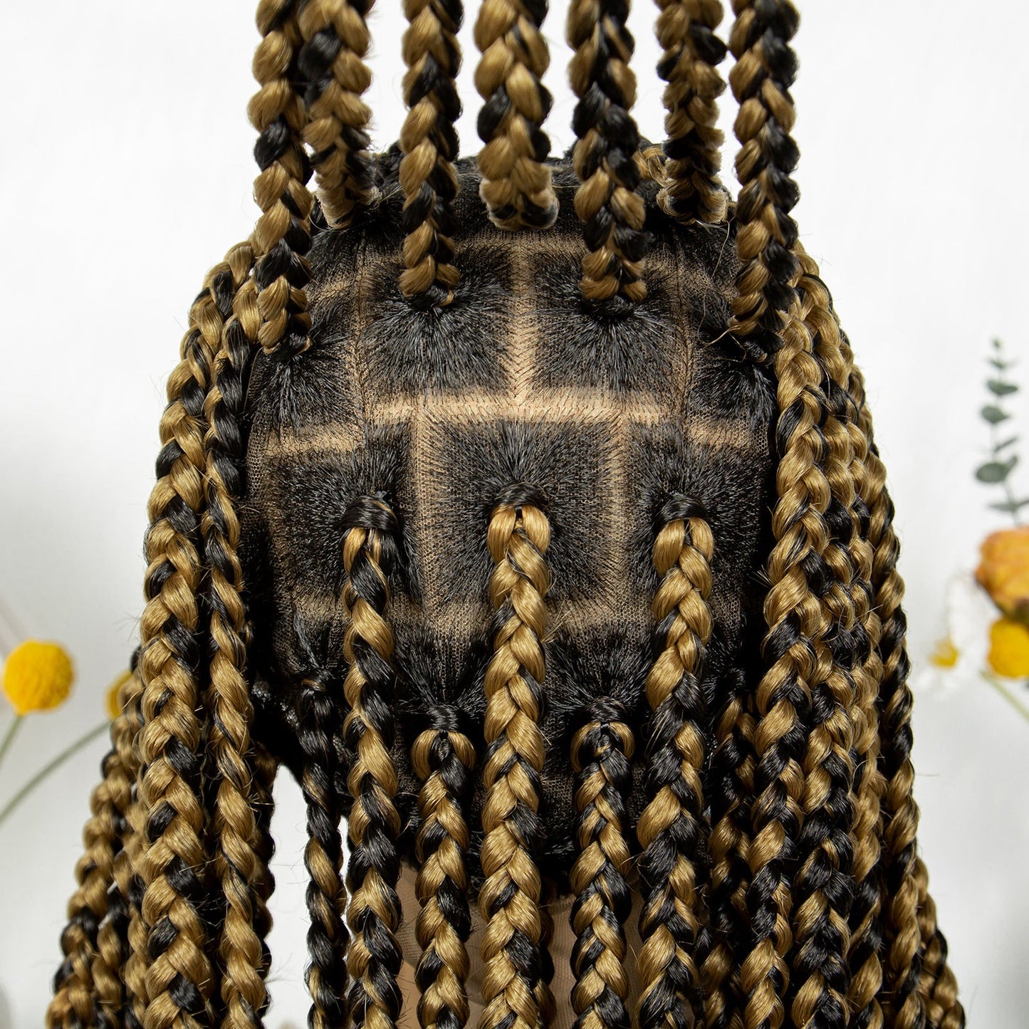 S SEDITTYHAIR Synthetic Braided Wig Full Lace Hair Box Braids 36"