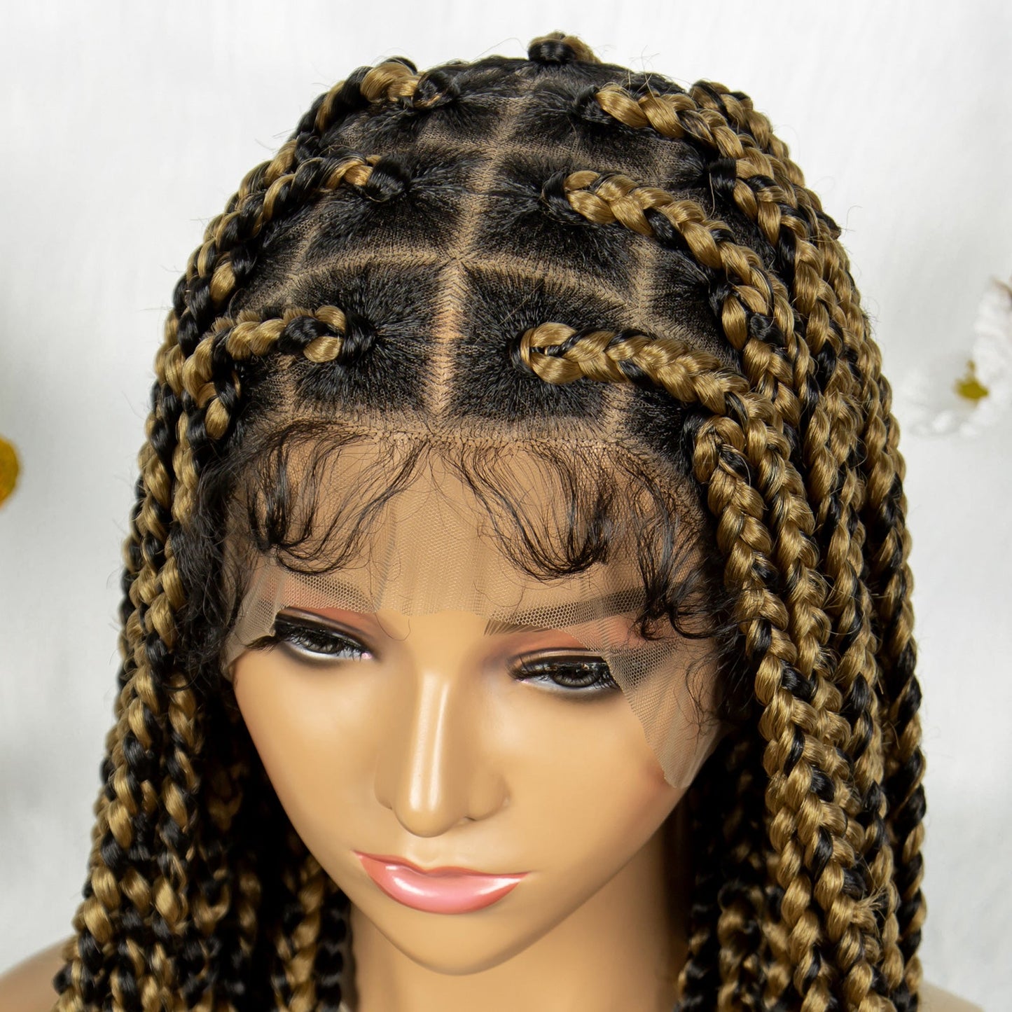 S SEDITTYHAIR Synthetic Braided Wig Full Lace Hair Box Braids 36"