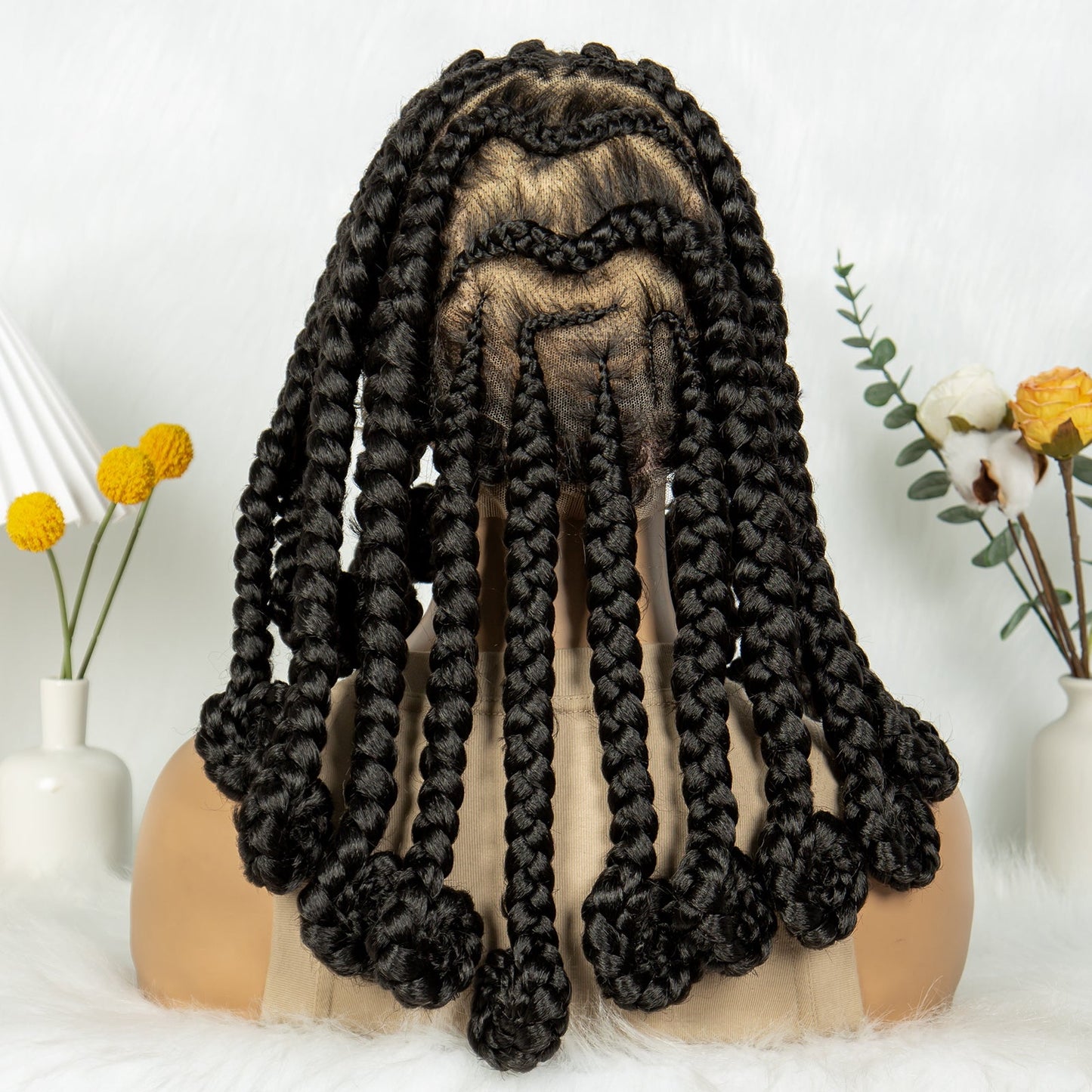 S SEDITTYHAIR Synthetic Full Lace Box Cornrow Braided Wig 14"