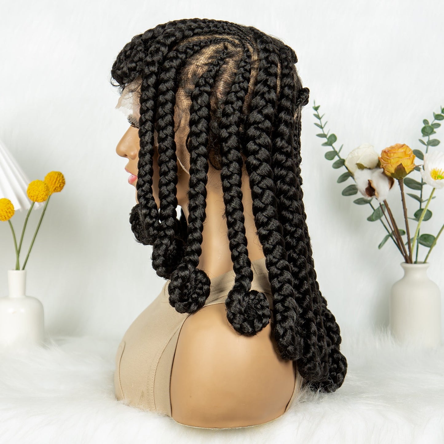S SEDITTYHAIR Synthetic Full Lace Box Cornrow Braided Wig 14"