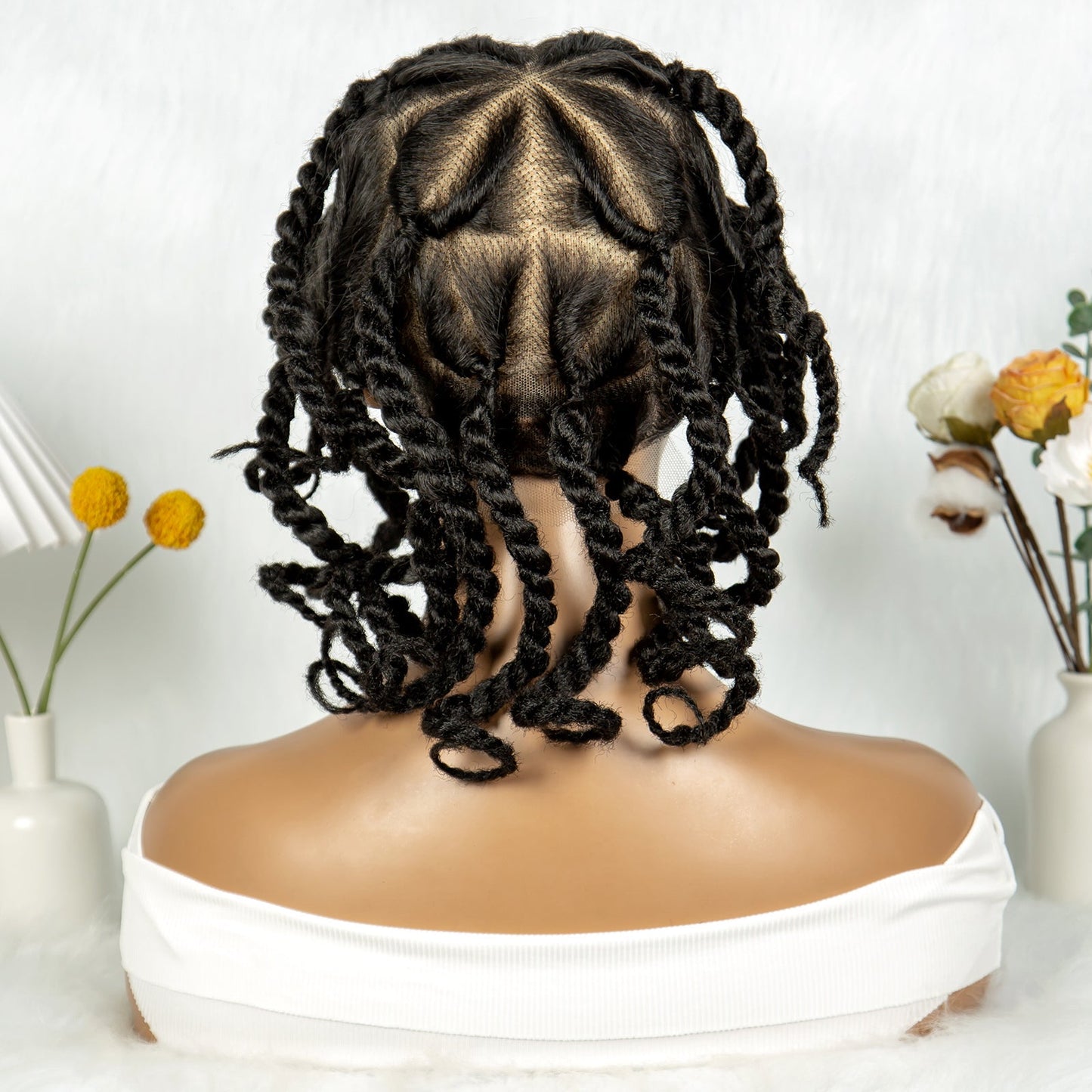 S SEDITTYHAIR Full Lace Braided Wig Twisted Braids 12"
