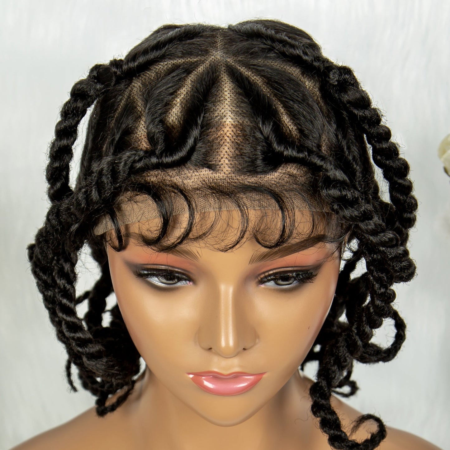 S SEDITTYHAIR Full Lace Braided Wig Twisted Braids 12"