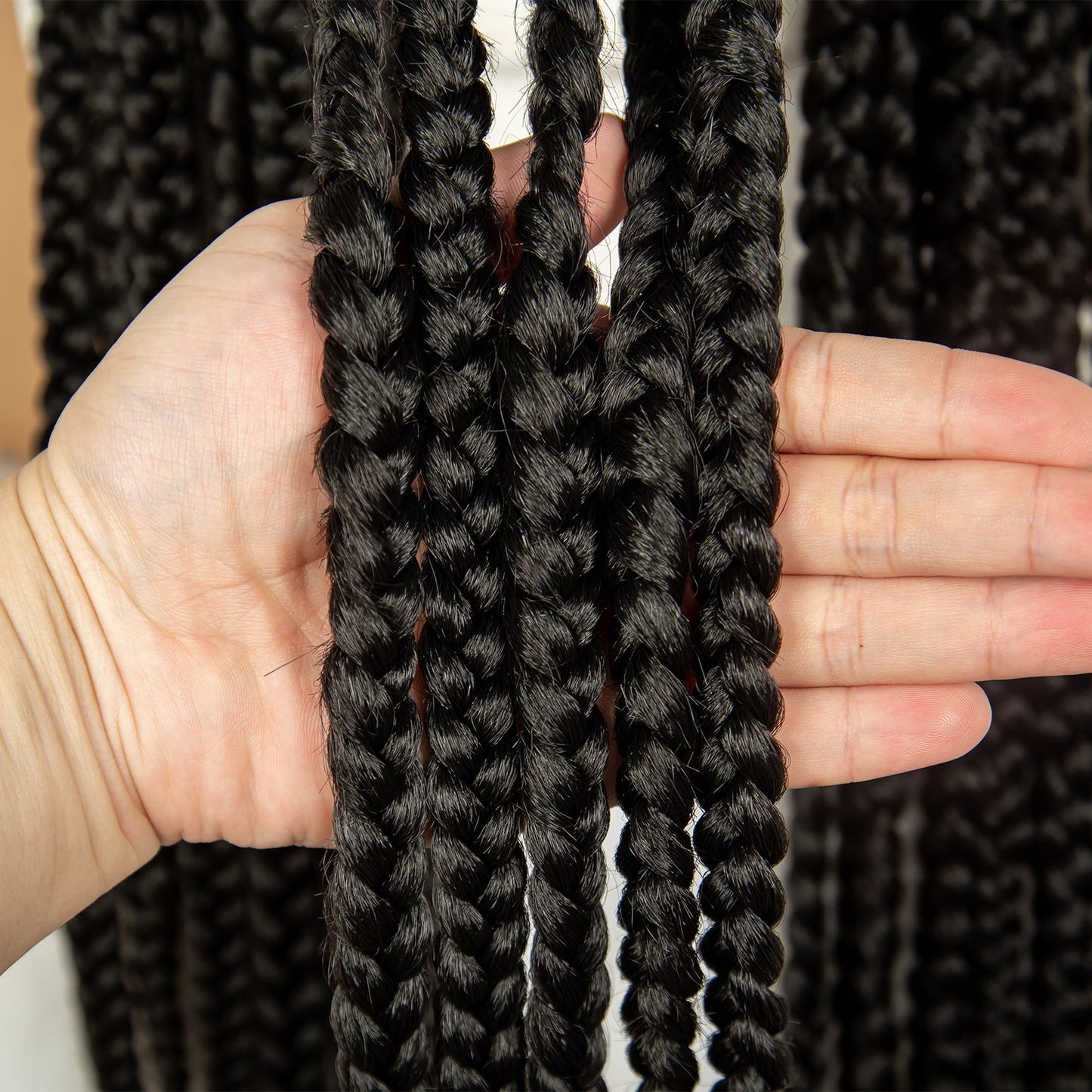 S SEDITTYHAIR Box Cornrow Braided Wig Synthetic Full Lace Braided Wig Box Braids Hair 32"
