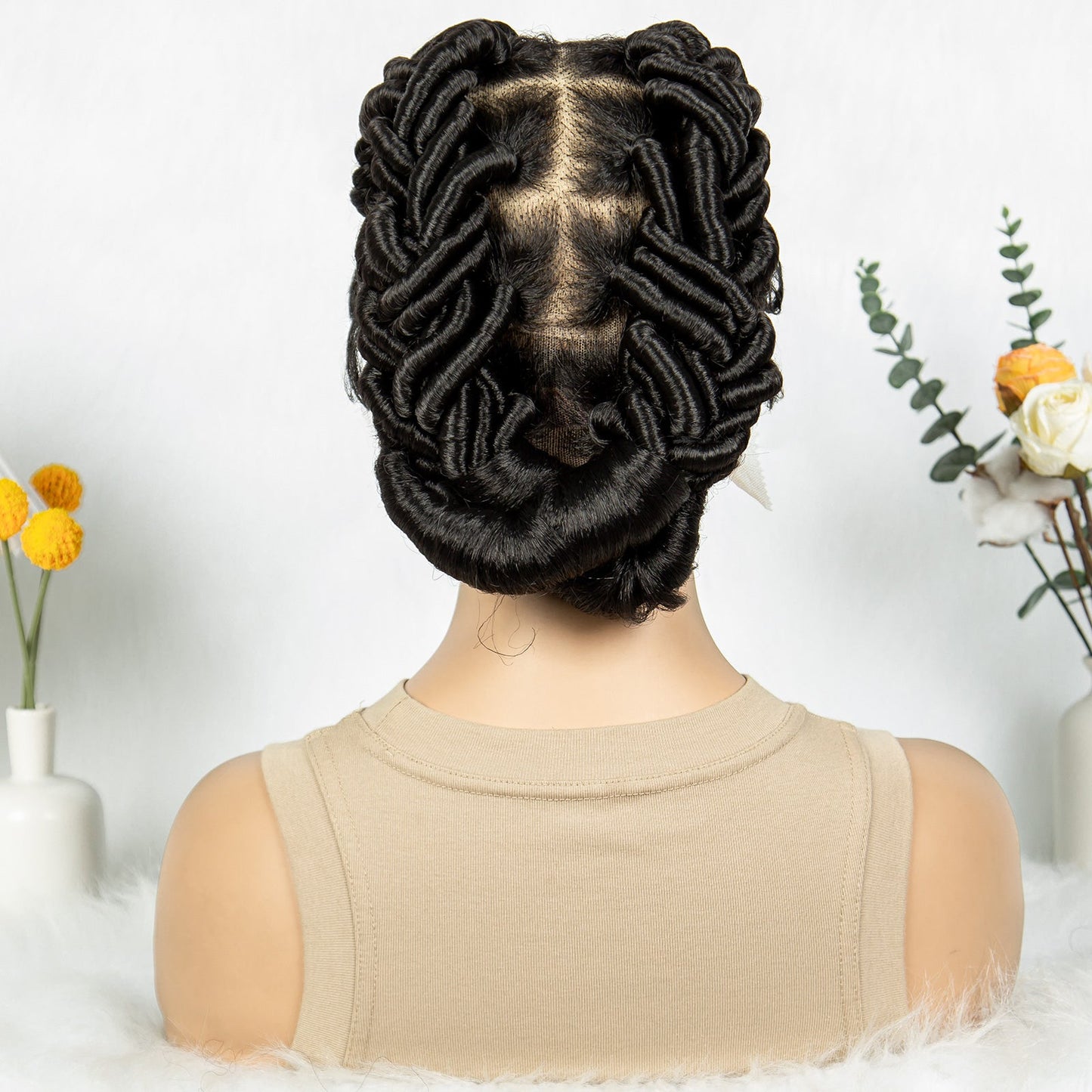 S SEDITTYHAIR Braided Wig Synthetic Locs Braided Hair Wig Full Lace for Women Men
