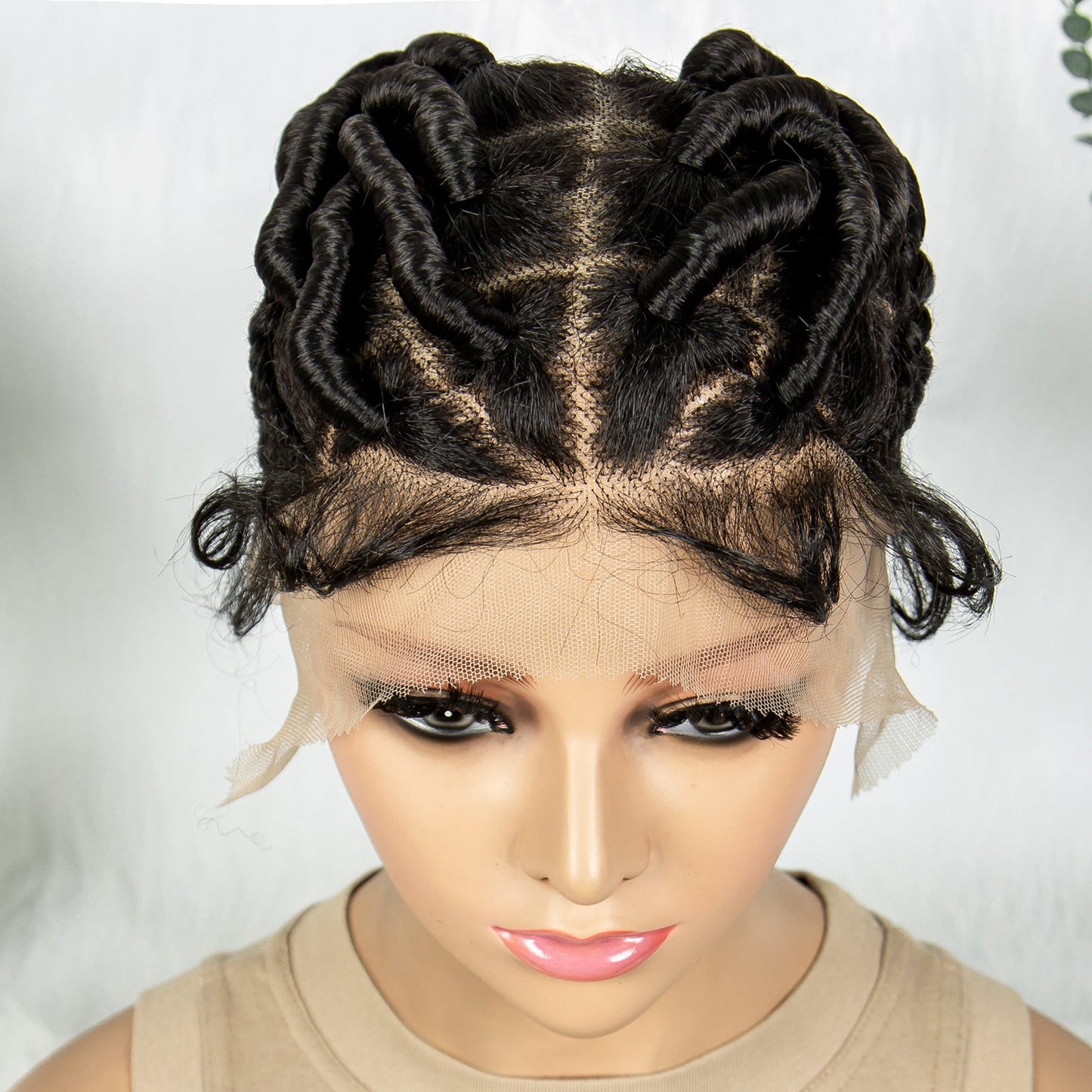 S SEDITTYHAIR Braided Wig Synthetic Locs Braided Hair Wig Full Lace for Women Men