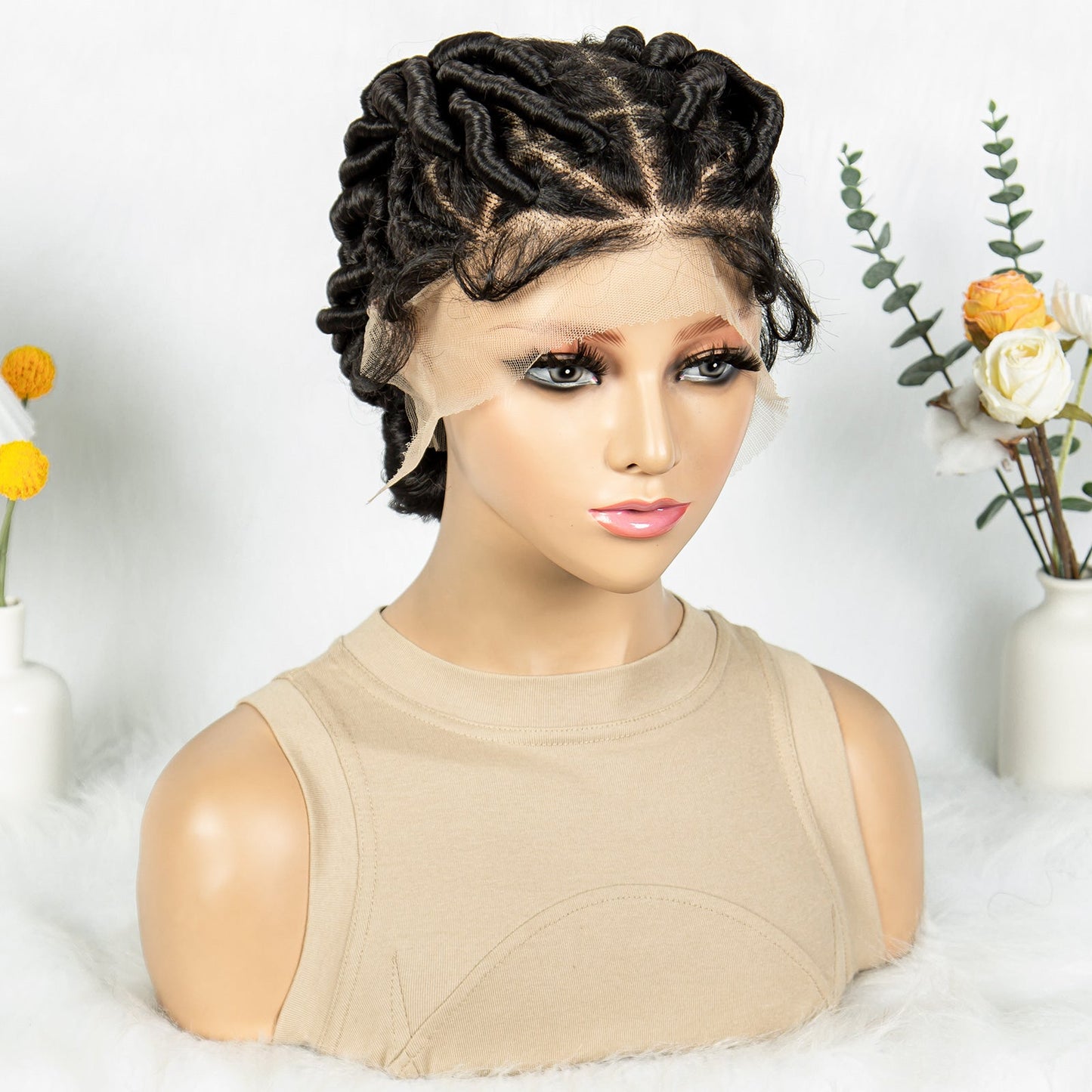 S SEDITTYHAIR Braided Wig Synthetic Locs Braided Hair Wig Full Lace for Women Men