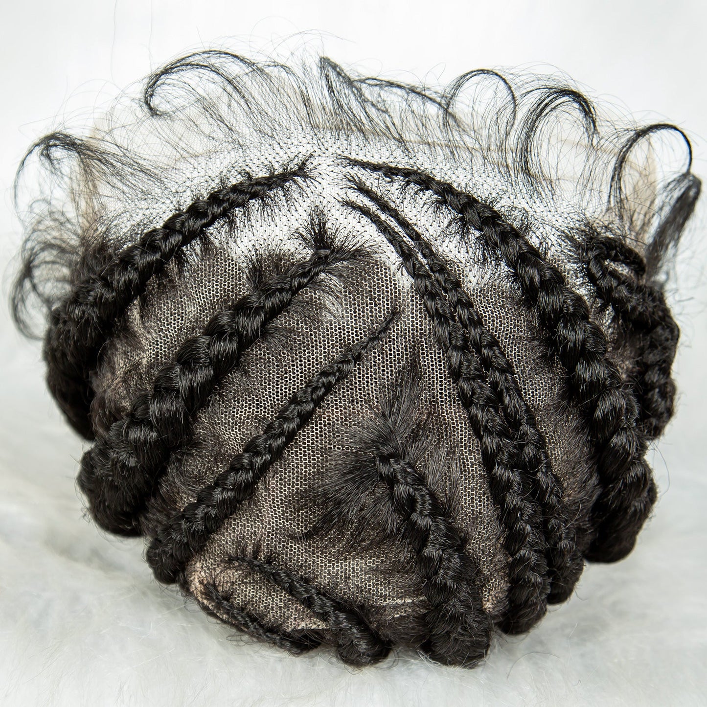 S SEDITTYHAIR Full Lace Cornrow Braided Wigs Synthetic Stitch Braids with Bantu Knots