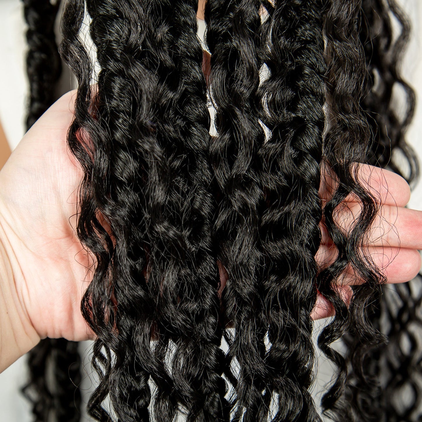S SEDITTYHAIR Full Lace Wig Synthetic Knotless Boho Braids Curly With Baby Hair 34 inch