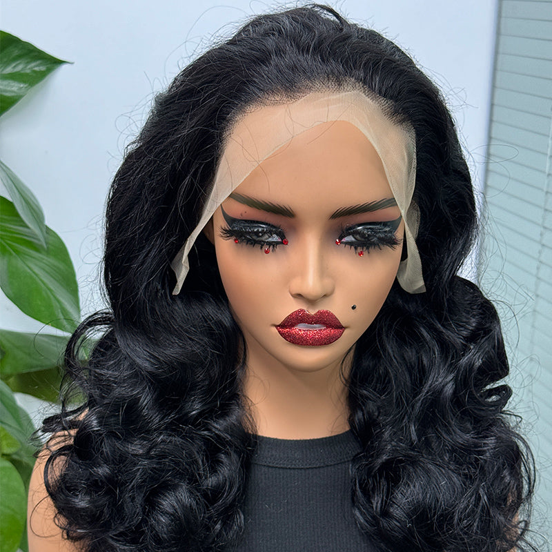 S SEDITTYHAIR Bouncy Curly Wave 13x4 Lace Front Human Hair Wig Bob Wig 200% Density