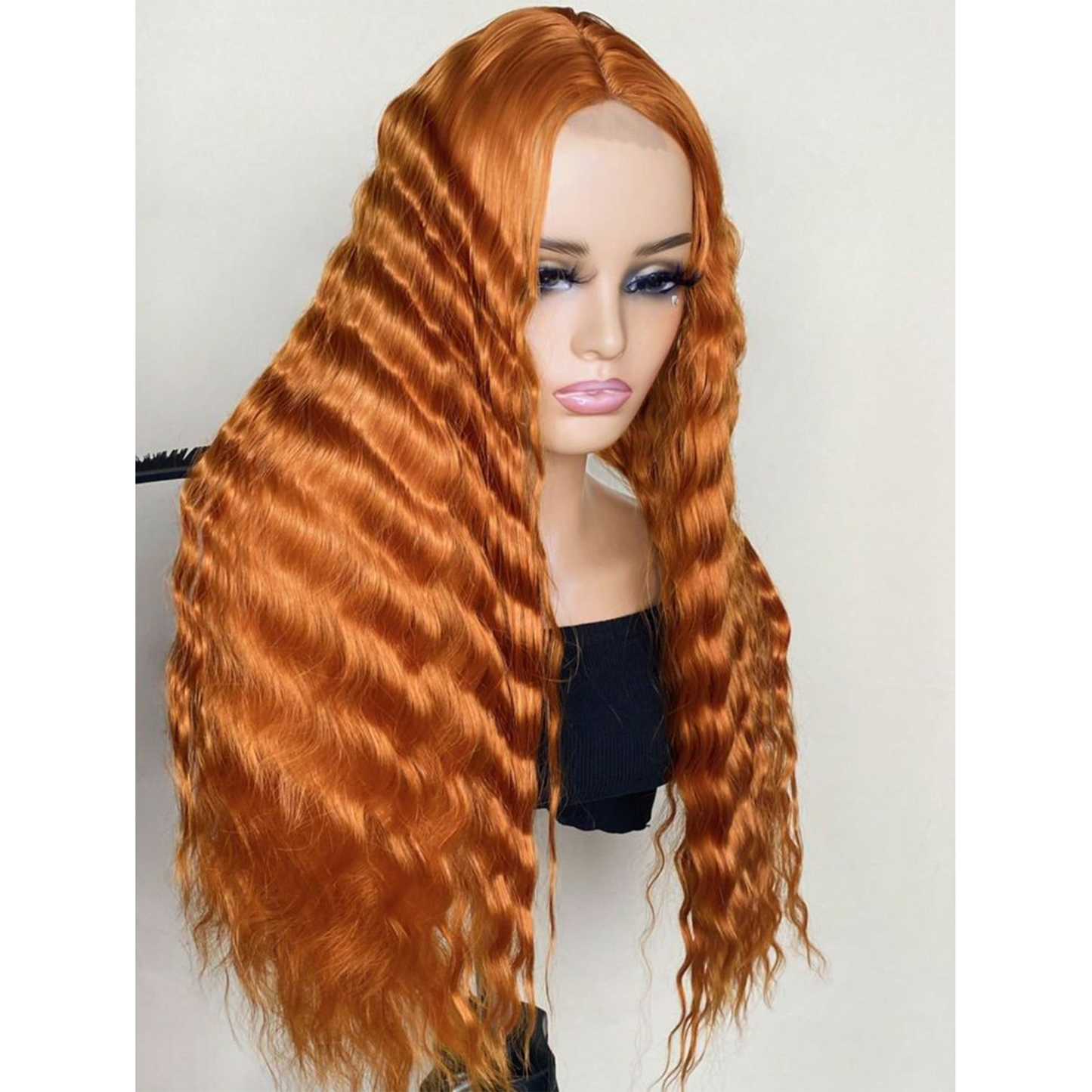 S SEDITTYHAIR 13x4 200% Density Lace Deep wave Orange 100% Human Hair Wig