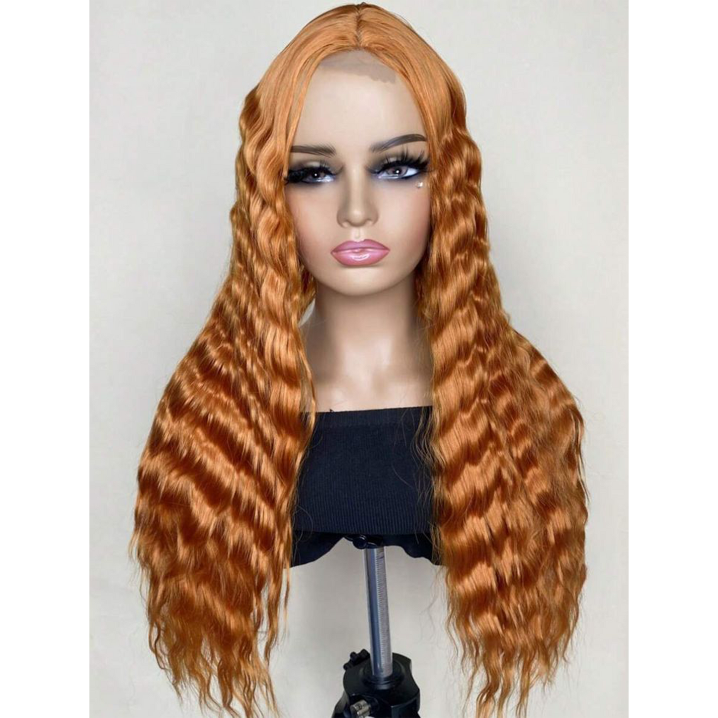 S SEDITTYHAIR 13x4 200% Density Lace Deep wave Orange 100% Human Hair Wig