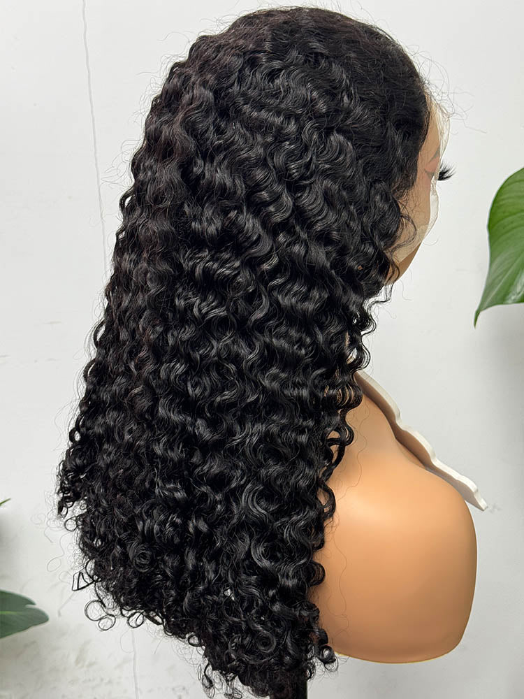 S SEDITTYHAIR Burmese Bouncy Curly Human Hair Wig Double Drawn 13x4 Lace 250% Density