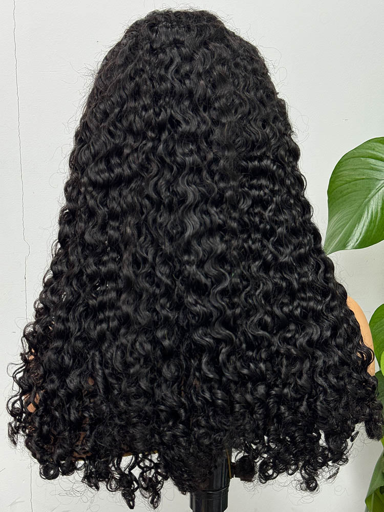 S SEDITTYHAIR Burmese Bouncy Curly Human Hair Wig Double Drawn 13x4 Lace 250% Density