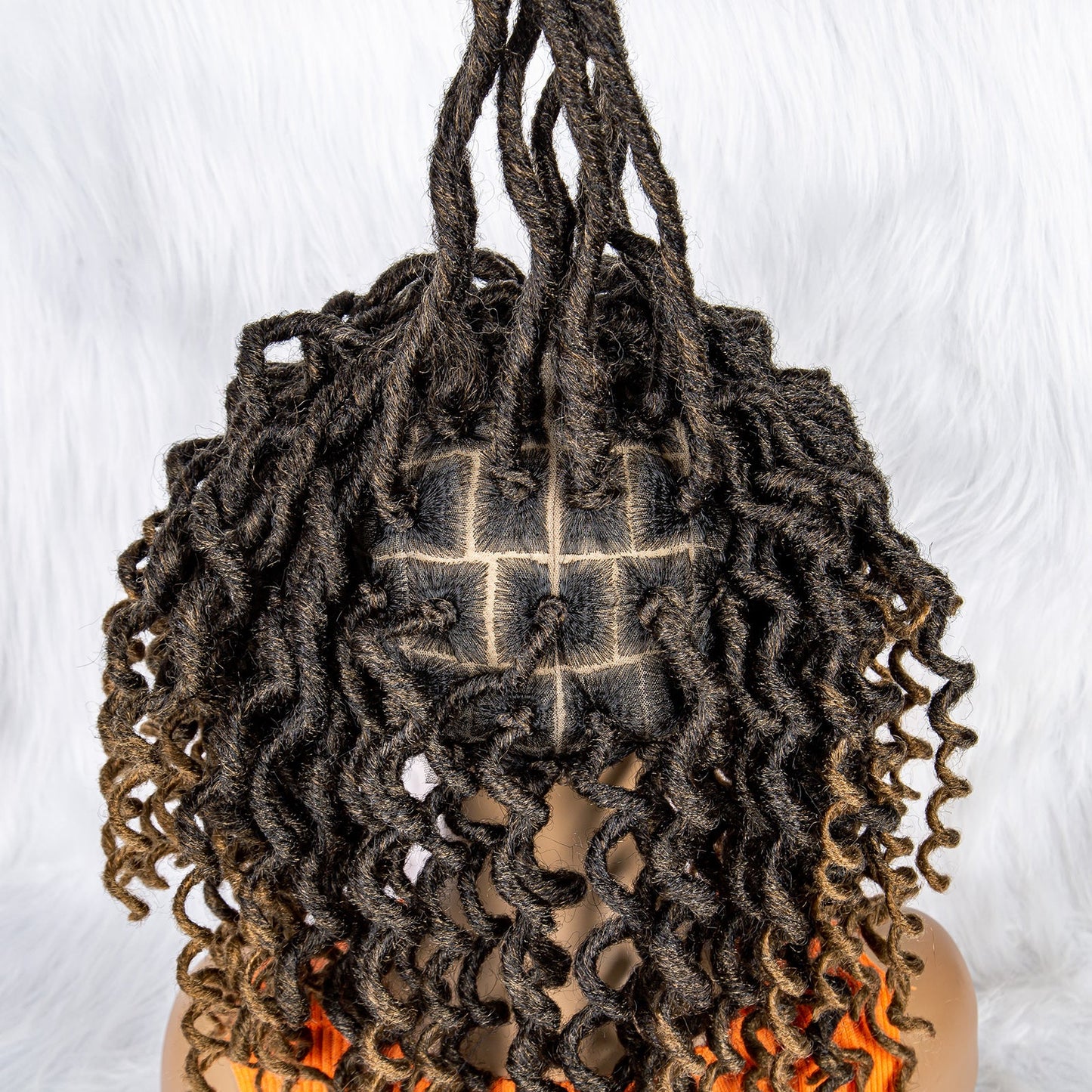 S SEDITTYHAIR Synthetic Full Lace Box Braided Wig Knotless Synthetic Butterfly Locs Braids Hair Wig 18 inches