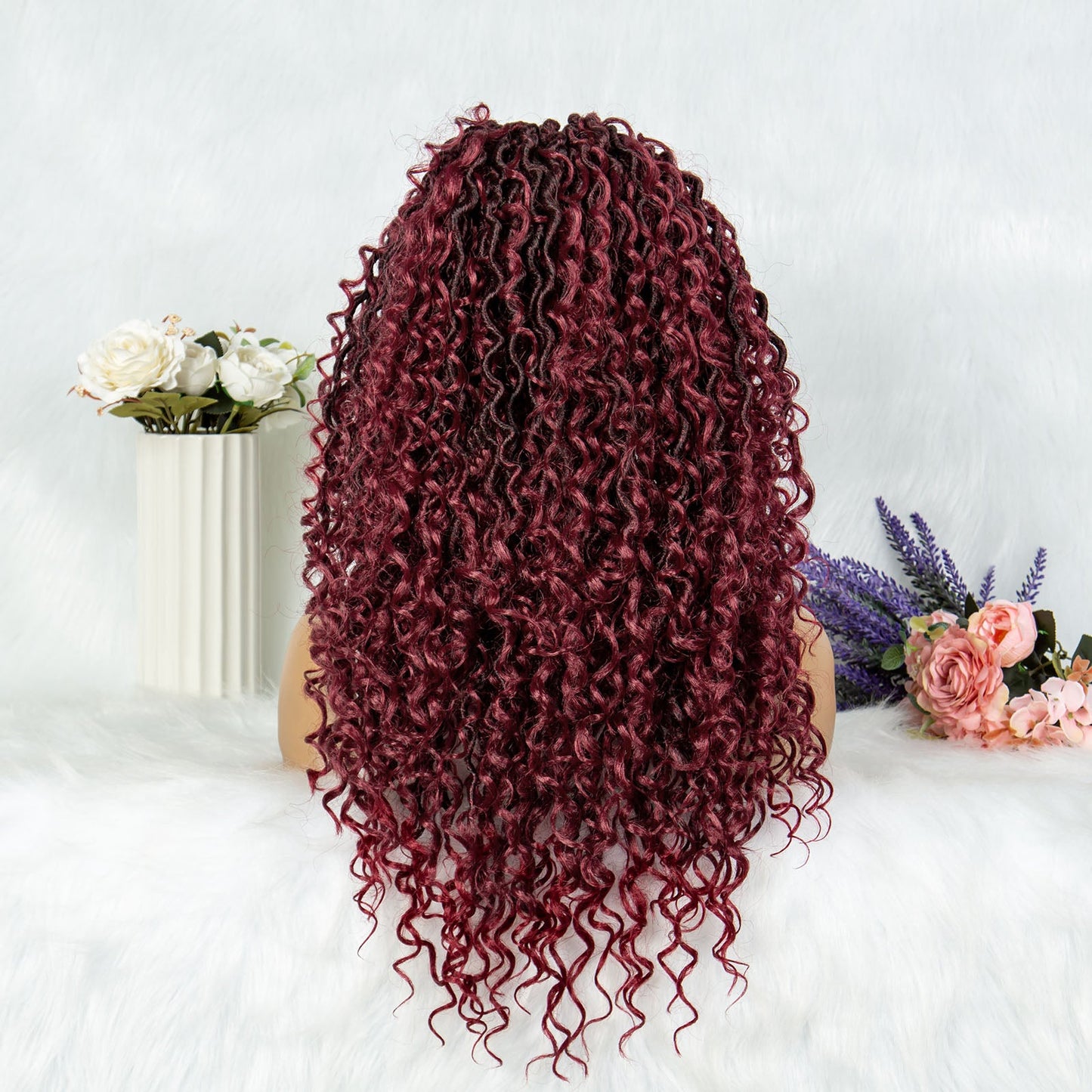 S SEDITTYHAIR Lace Front Braided Wig 9x6 Lace Knotless Synthetic Braids Hair Wig Wate Wave