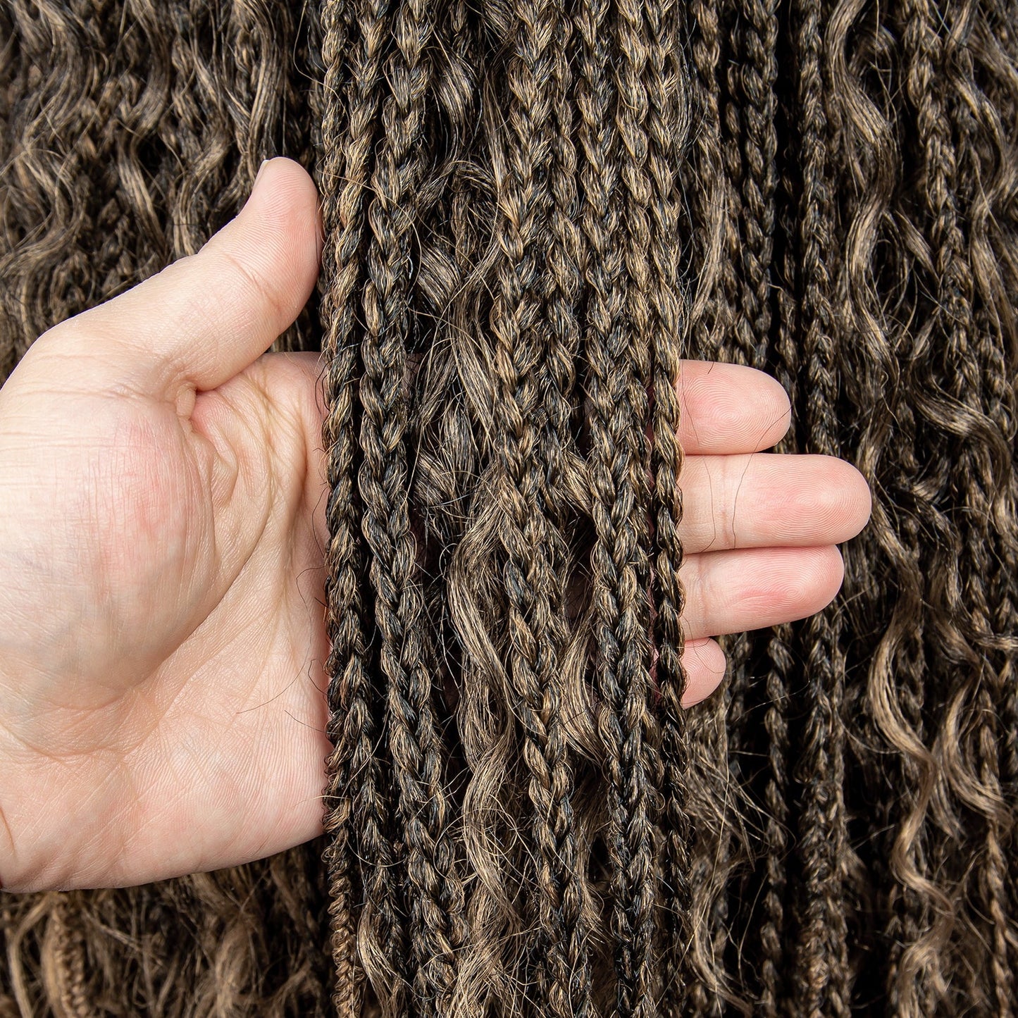 S SEDITTYHAIR 9x6 Lace Front Bohemian Box Braided Wig Hair Synthetic Boho Braided Wig 32"