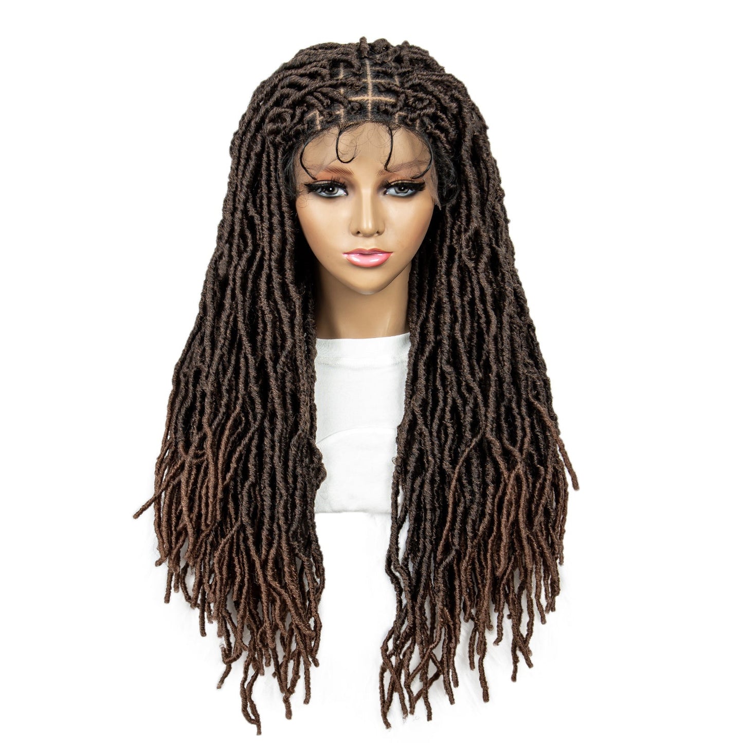 S SEDITTYHAIR Braided Dreadlock Wig 9*6 Lace Front Wig Butterfly Locs Synthetic Braided Wigs Square Knotless Wig for African Women