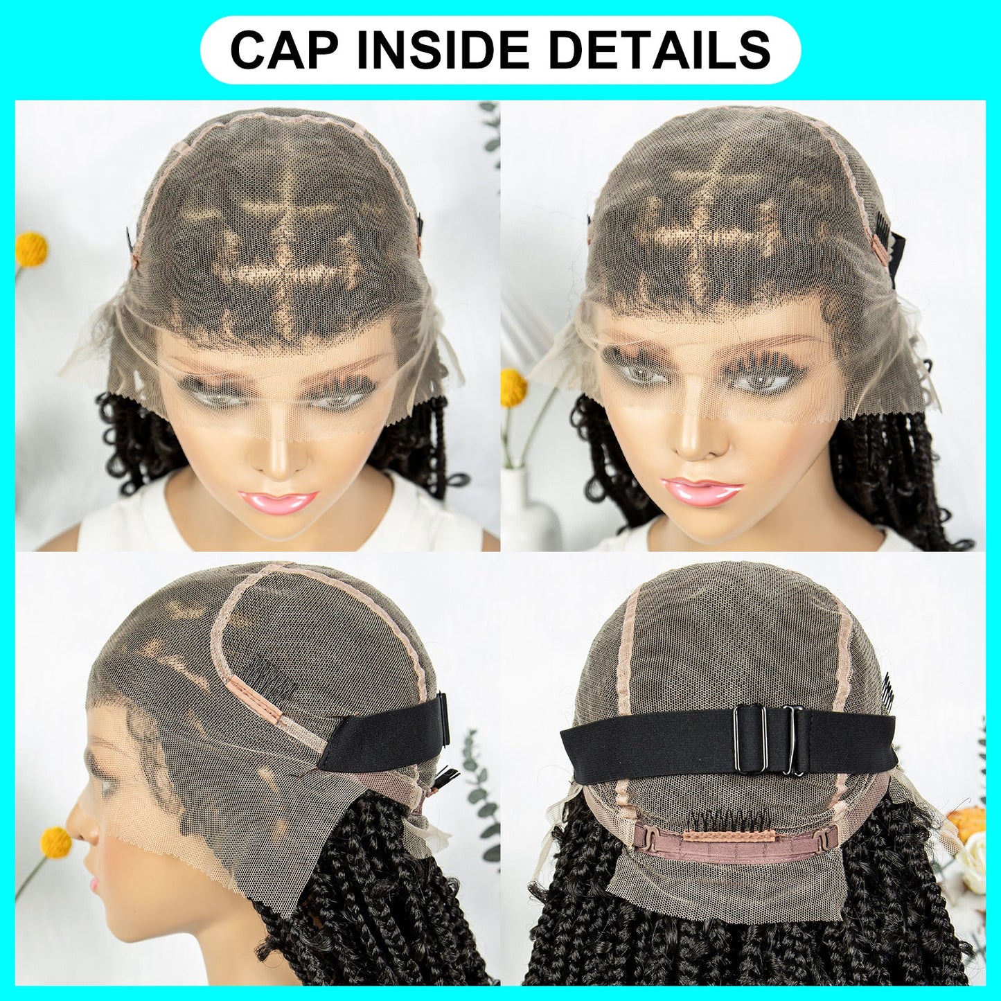 S SEDITTYHAIR Synthetic Braided Wig Full Lace Knotless Box Braids Hair Wig for Black Women 34 inches