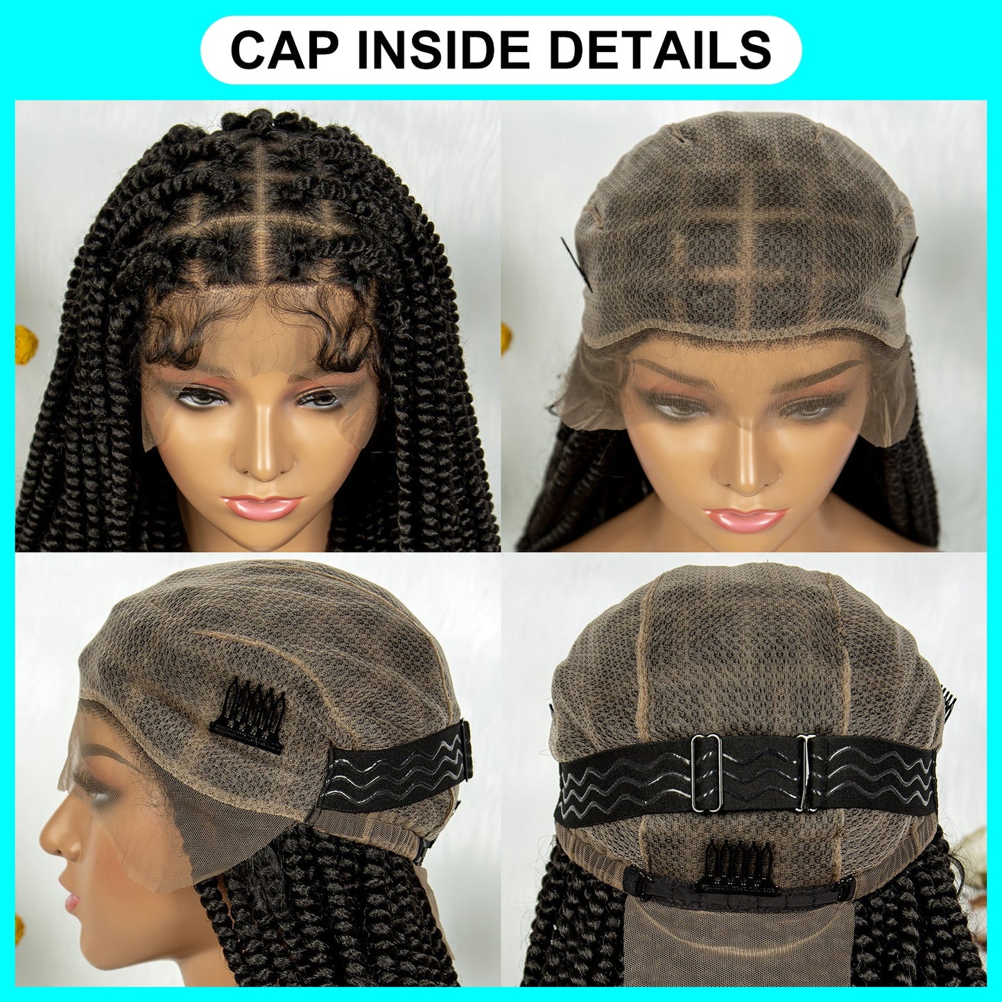 S SEDITTYHAIR Synthetic Wig Full Lace Twisted Braided Wig Hair 20"