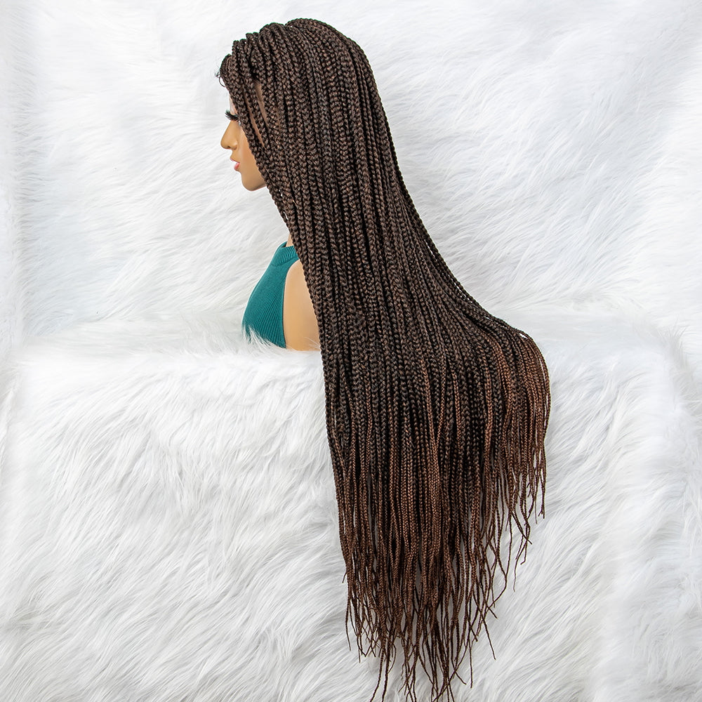 S SEDITTYHAIR Lace Front Box Braided Wig 9x6 Lace Knotless Synthetic Braids Hair Wig