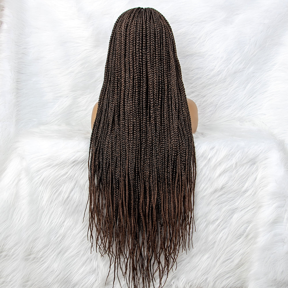 S SEDITTYHAIR Lace Front Box Braided Wig 9x6 Lace Knotless Synthetic Braids Hair Wig