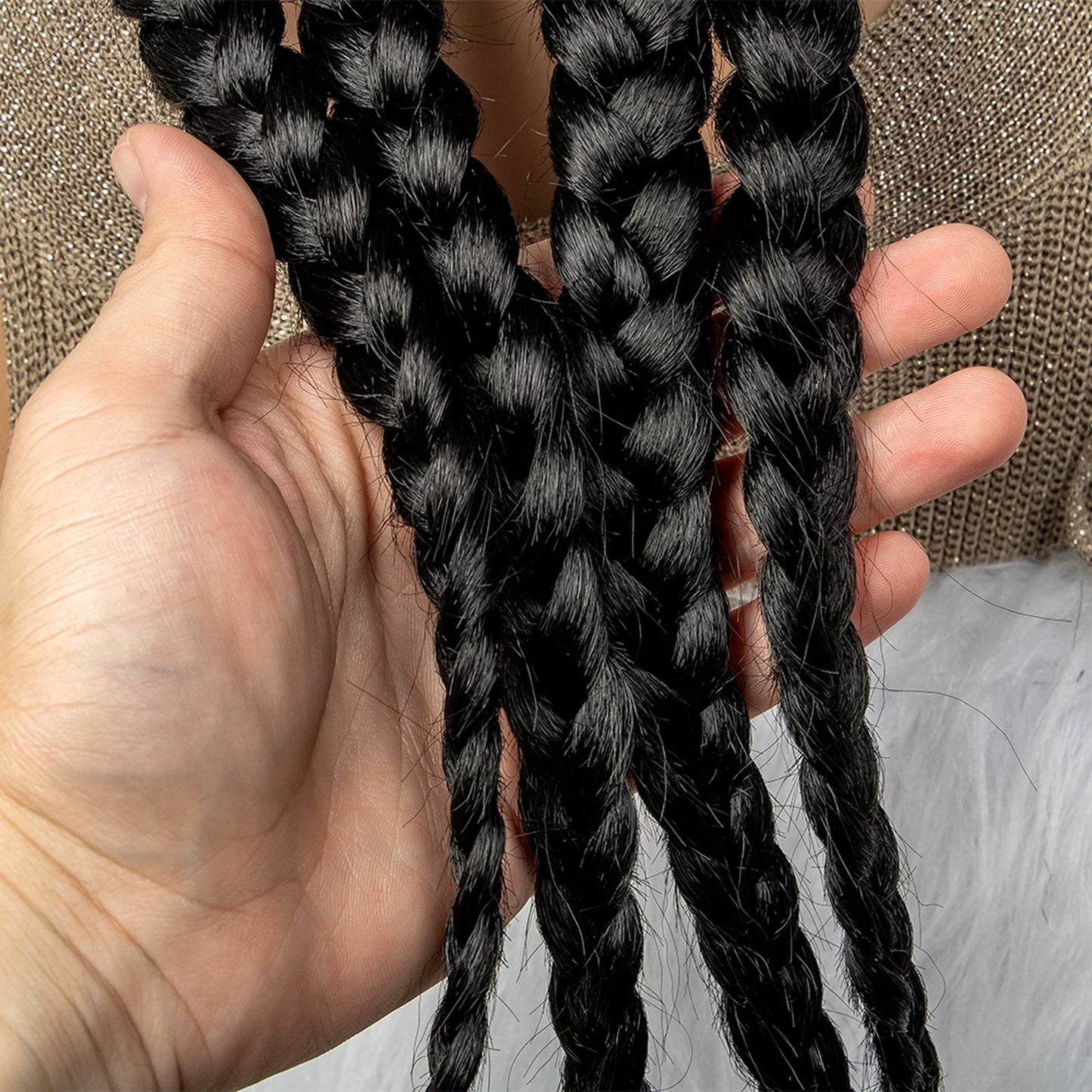 S SEDITTYHAIR Lace Front Braided Wigs Synthetic Cornrow Braids Hair Wig 26 inches