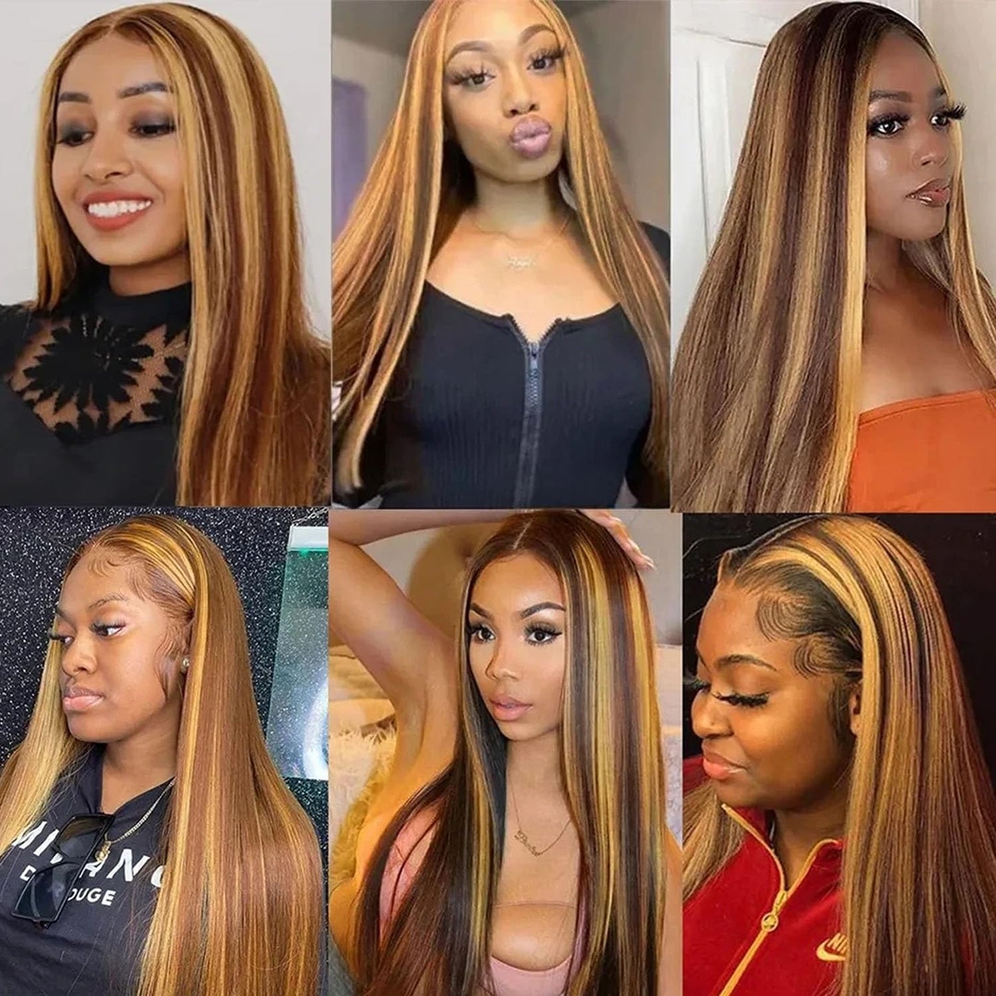 S SEDITTYHAIR Lace Front Human Hair Wig Highlight Hair Double Drawn 200% Density