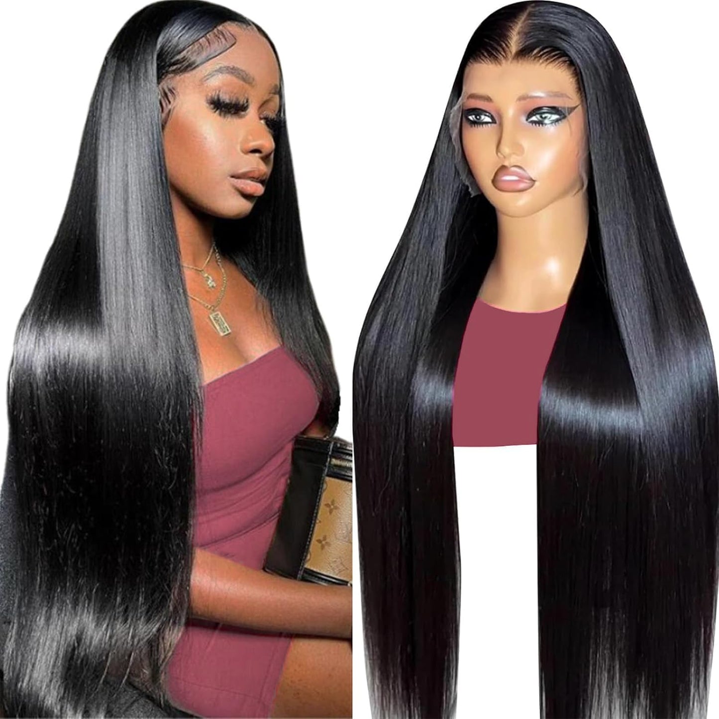 S SEDITTYHAIR Lace Front Human Hair Wig Double Drawn 200% Density