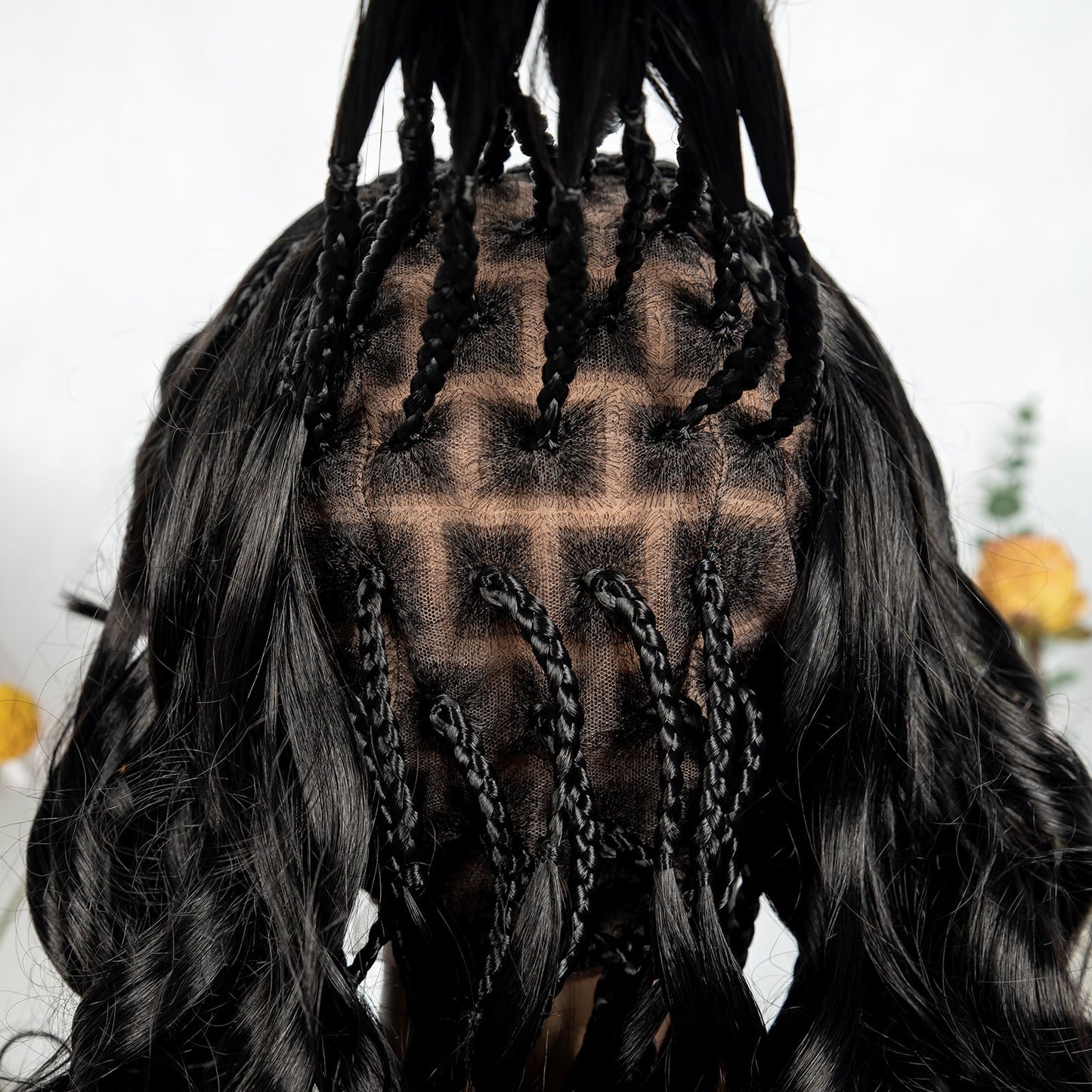 S SEDITTYHAIR Full Lace Wig Bashion Boho Curls Hairline Transition Braided Wigs 18 inch holiday