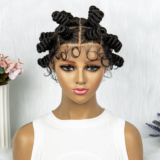 S SEDITTYHAIR Synthetic Full Lace Bantu Box Braided Wig Knotless Synthetic Braids Hair Wig