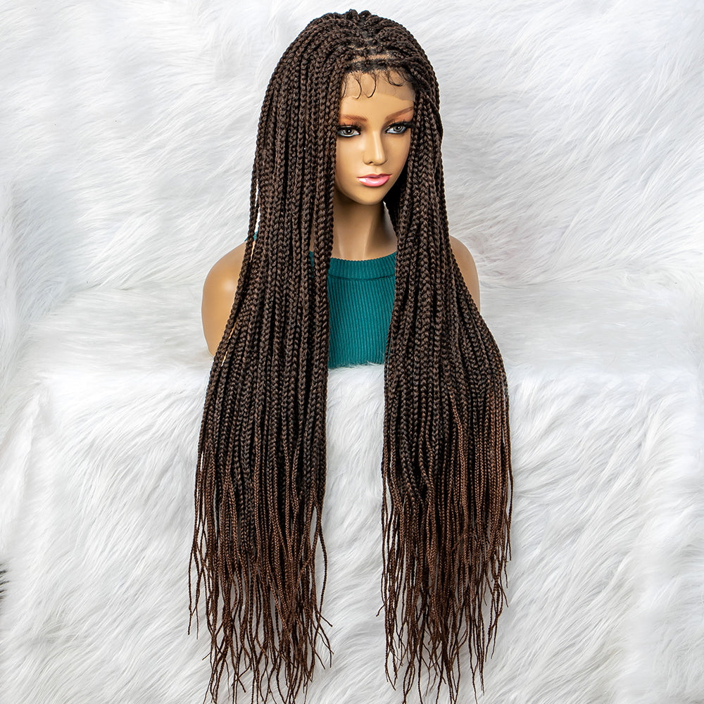 S SEDITTYHAIR Lace Front Box Braided Wig 9x6 Lace Knotless Synthetic Braids Hair Wig