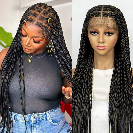 S SEDITTYHAIR Synthetic Full Lace Hair Wig Cornrow Box Braided Wig 36"
