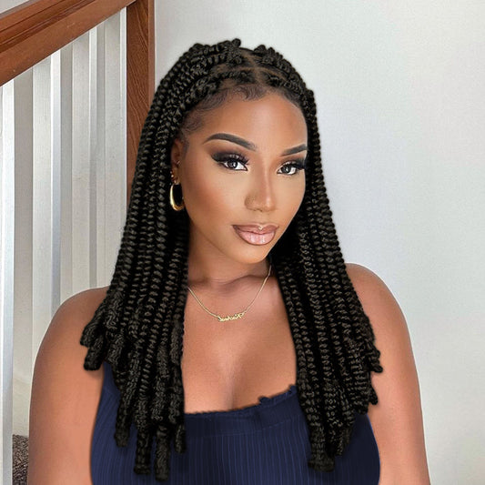 S SEDITTYHAIR Synthetic Wig Full Lace Twisted Braided Wig Hair 20"